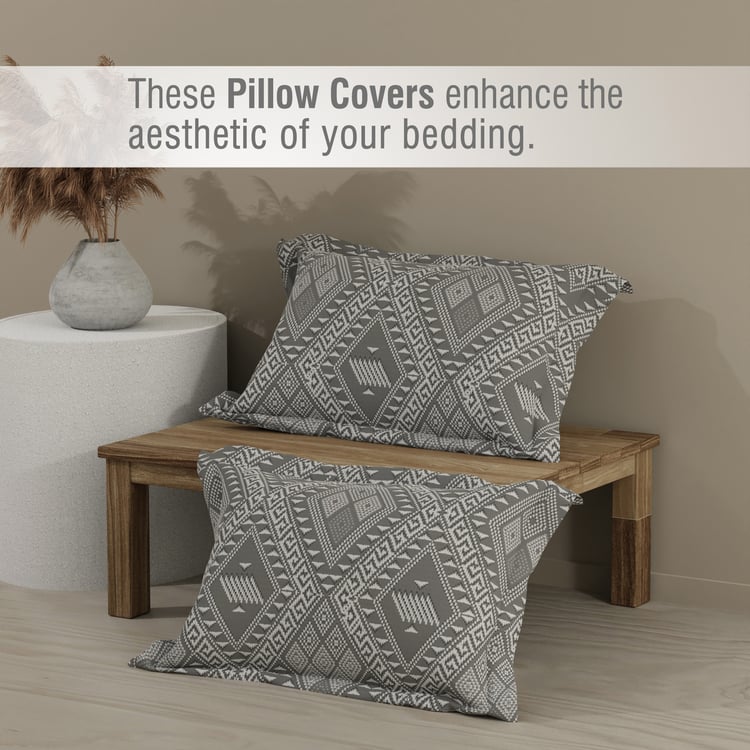 BOUTIQUE LIVING Embrace Cotton 152TC Geometric Print 3Pcs Queen Bedsheet Set
