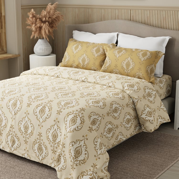 BOUTIQUE LIVING Embrace Cotton 152TC Ethnic Print 3Pcs Queen Bedsheet Set