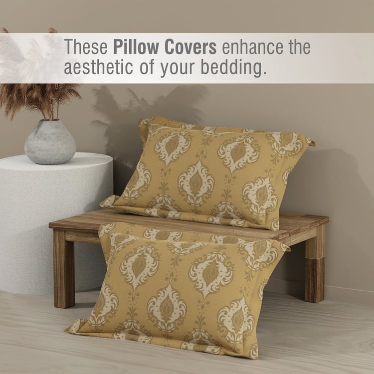 BOUTIQUE LIVING Embrace Cotton 152TC Ethnic Print 3Pcs Queen Bedsheet Set