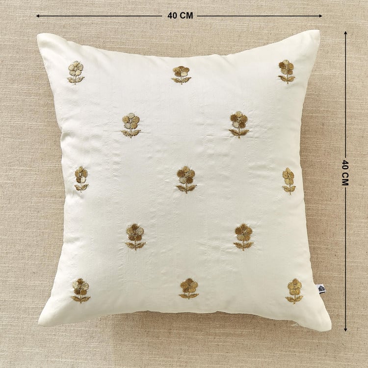 Velin Azmin Set of 2 Embroidered Cushion Covers - 40x40cm