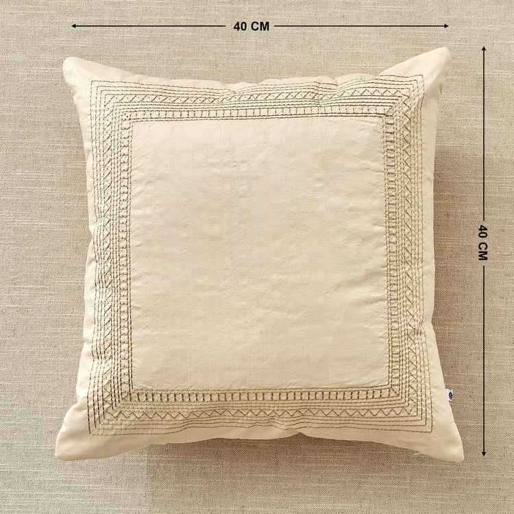 Velin Kinari Set of 2 Embroidered Cushion Covers - 40x40cm