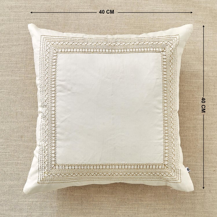 Velin Kinari Set of 2 Embroidered Cushion Covers - 40x40cm