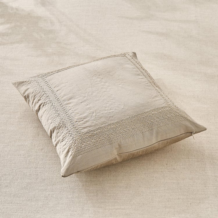 Velin Kinari Set of 2 Embroidered Cushion Covers - 40x40cm