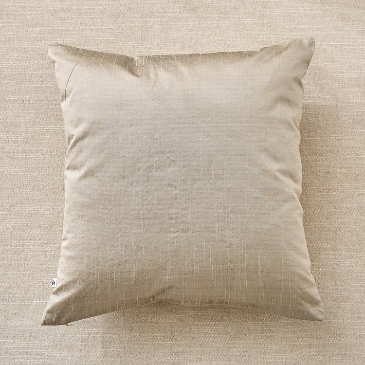 Velin Yaanai Set of 2 Elephant Embroidered Cushion Covers - 40x40cm