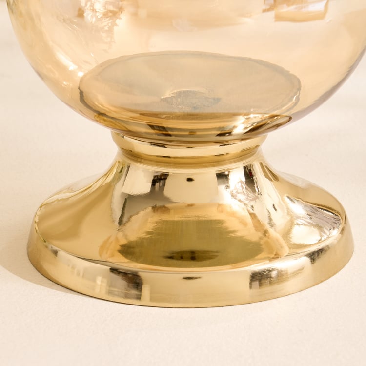 Brill Glass Hurricane Candle Holder