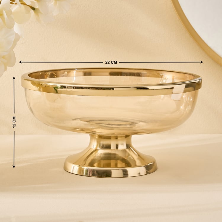 Brill Glass Glass Decorative Bowl with Pedestal Stand