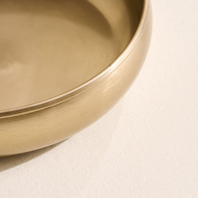 Brill Metal Floral Etched Decorative Bowl