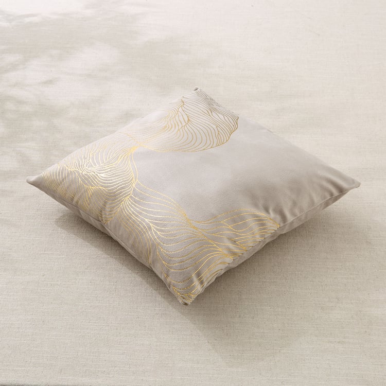 Dazzle Cosmic Set of 2 Velvet Foil Print Filled Cushions - 40x40cm
