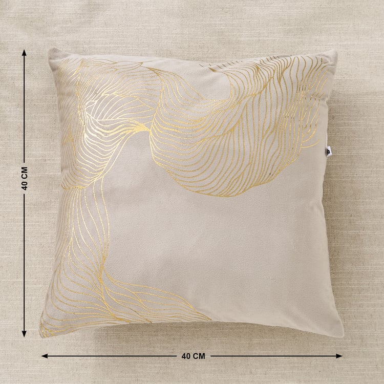 Dazzle Cosmic Set of 2 Velvet Foil Print Filled Cushions - 40x40cm