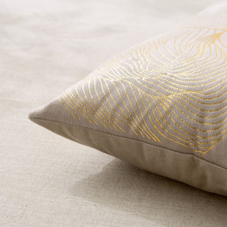 Dazzle Cosmic Set of 2 Velvet Foil Print Filled Cushions - 40x40cm