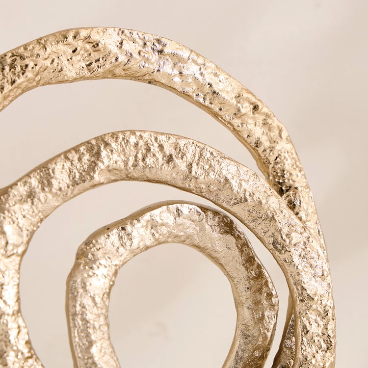 Grain Metal Swirl Table Accent