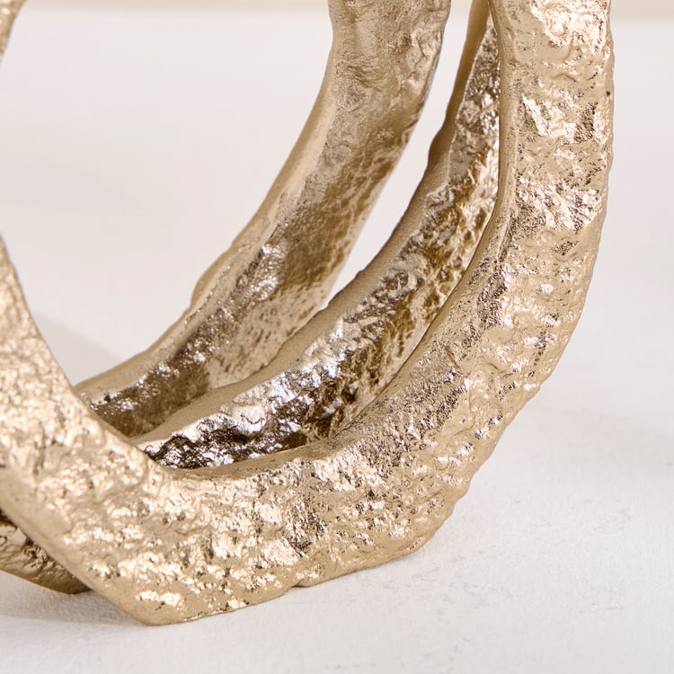 Grain Metal Swirl Table Accent