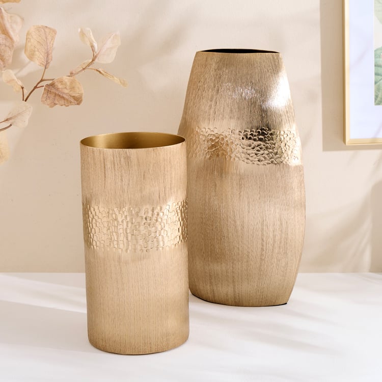 Grain Metal Vase - Large