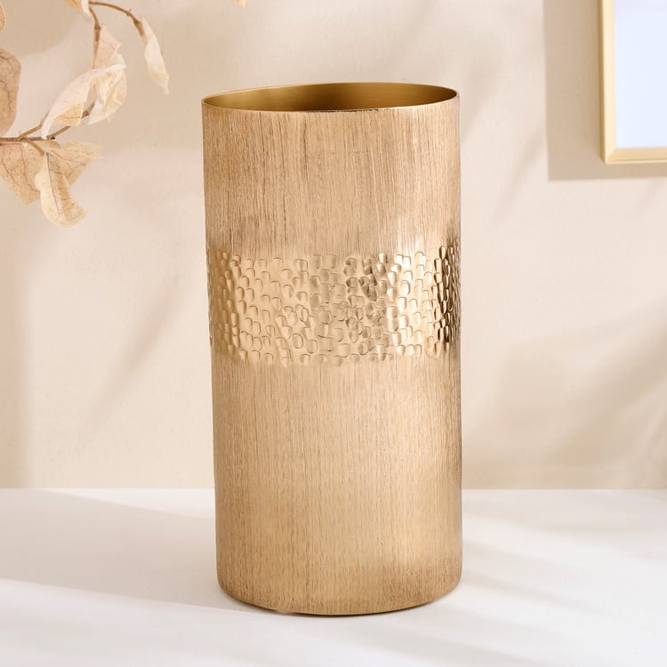 Grain Metal Vase - Small