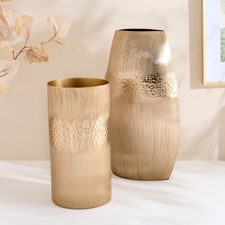 Grain Metal Vase - Small
