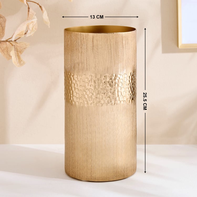 Grain Metal Vase - Small