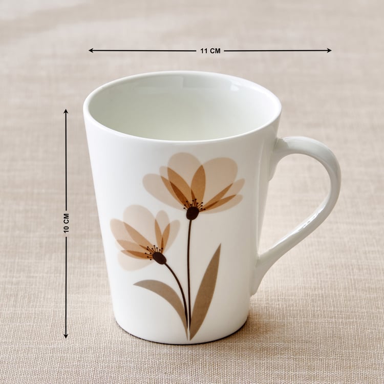 Mandarin Monalisa Set of 3 Bone China Printed Coffee Mug - 340ml