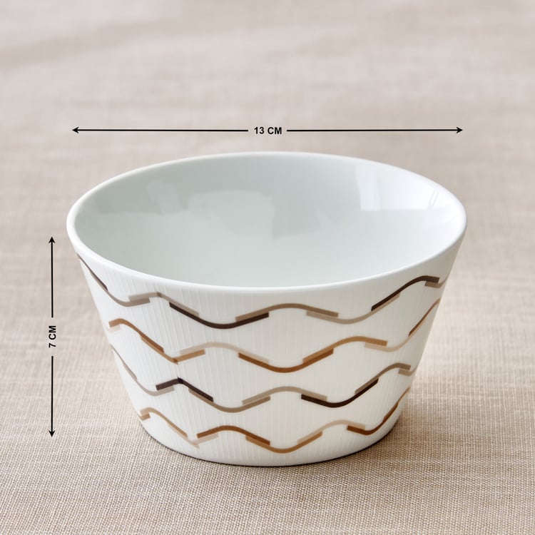 Mandarin Monalisa Set of 3 Bone China Printed Serving Bowl - 470ml