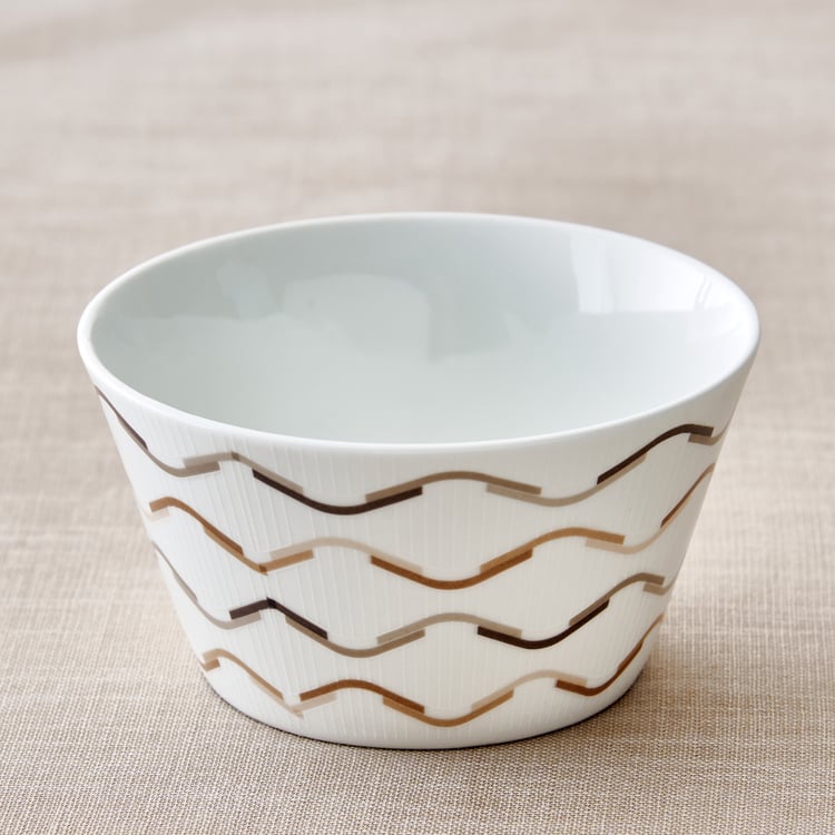 Mandarin Monalisa Set of 3 Bone China Printed Serving Bowl - 470ml