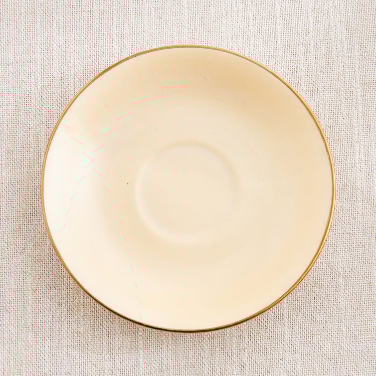 Corsica Iris Set of 4 Bone China Printed Cup and Saucer -180ml