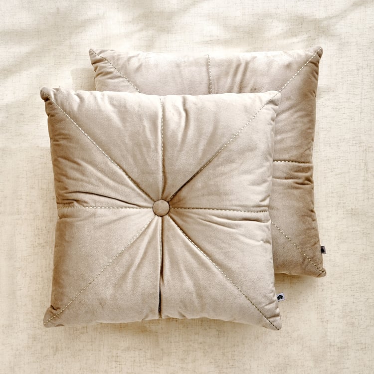 Clayo Forge Set of 2 Velvet Finish Filled Cushions - 40x40cm