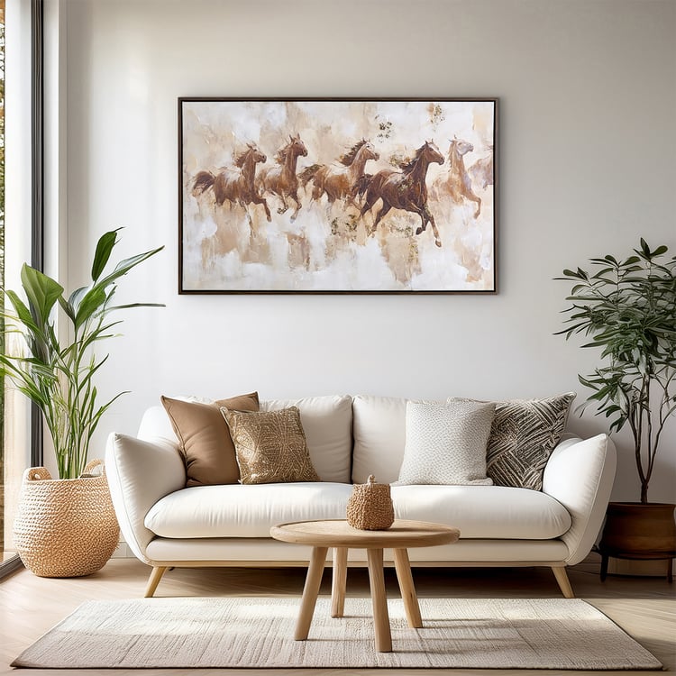 Artistry Hazel Canvas Running Horse Picture Frame - 110x63cm