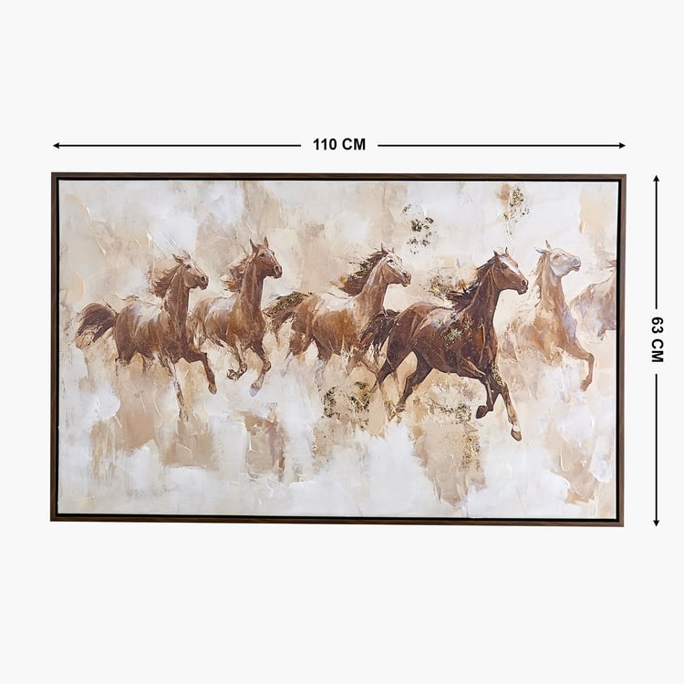 Artistry Hazel Canvas Running Horse Picture Frame - 110x63cm