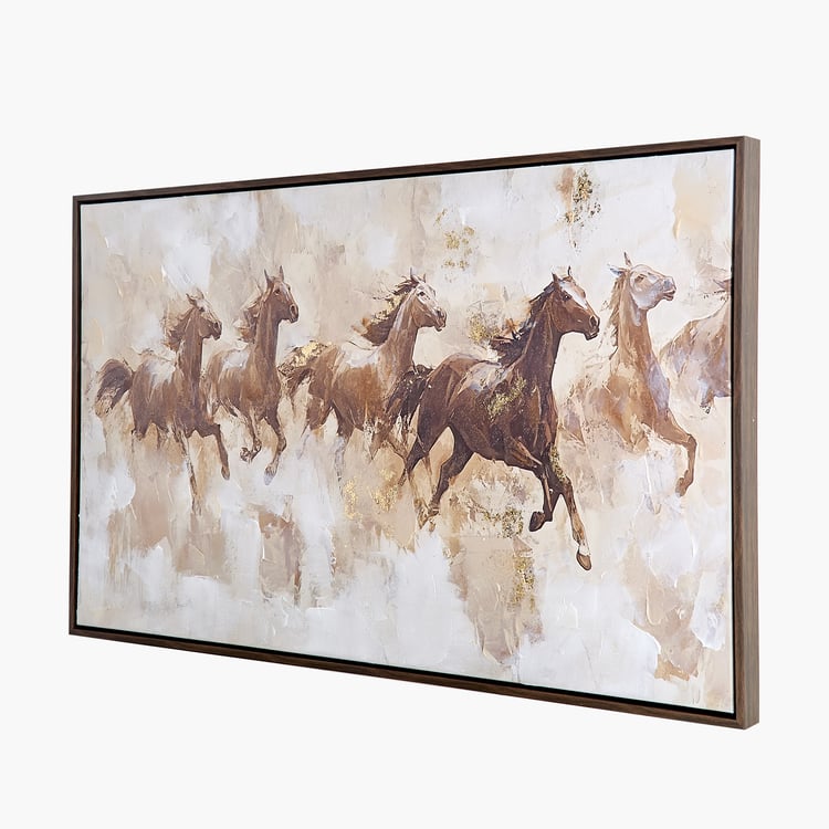 Artistry Hazel Canvas Running Horse Picture Frame - 110x63cm
