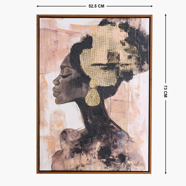 Artistry Hazel Canvas African Lady Picture Frame - 52.5x73cm