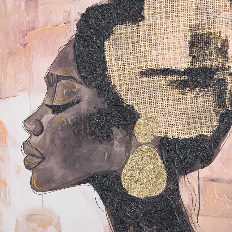 Artistry Hazel Canvas African Lady Picture Frame - 52.5x73cm