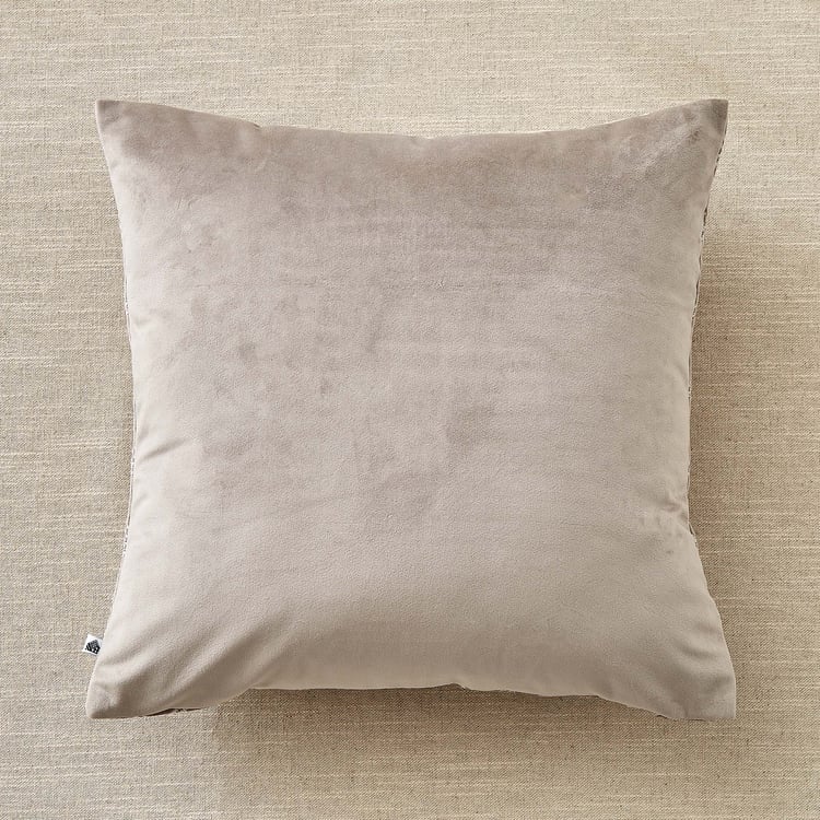 Moonlight Simba Velvet Finish Woven Cushion Cover - 40x40cm