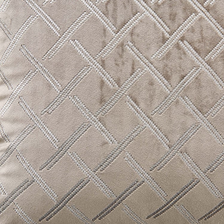 Moonlight Simba Velvet Finish Woven Cushion Cover - 40x40cm