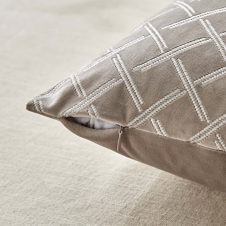 Moonlight Simba Velvet Finish Woven Cushion Cover - 40x40cm