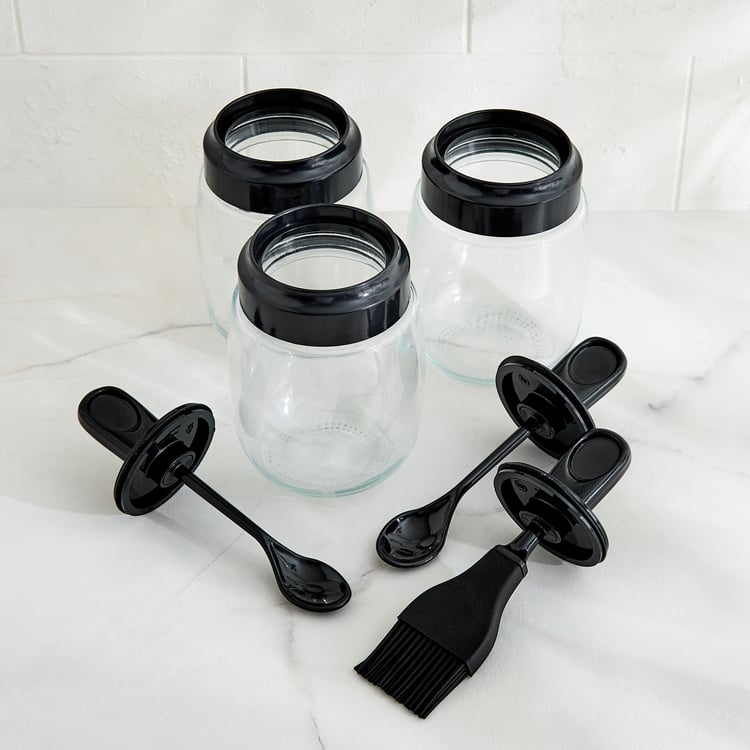 Stack Oren Set of 3 Glass Condiment Jars - 290ml