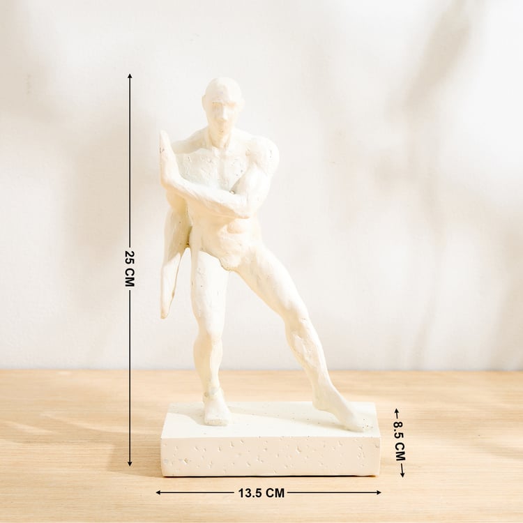 Grain Buff Polyresin Right Man Bookend