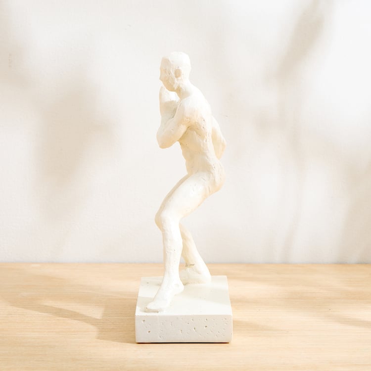 Grain Buff Polyresin Right Man Bookend