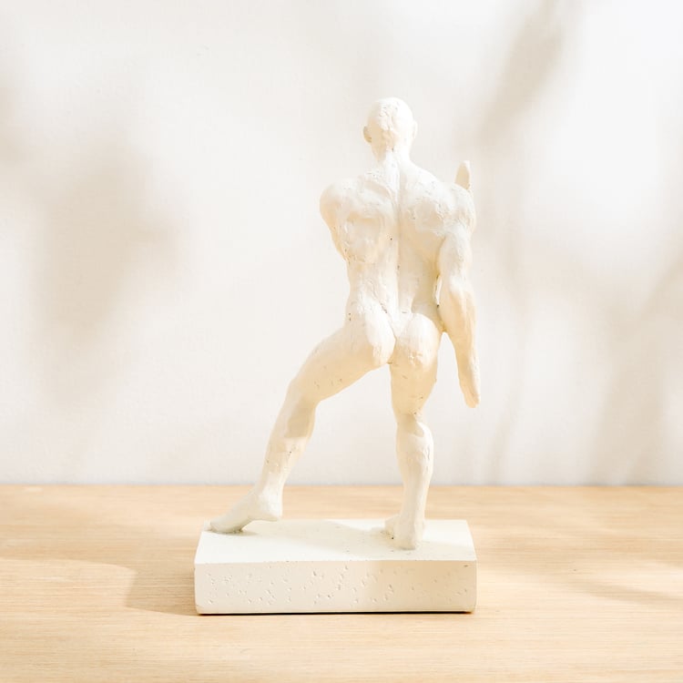 Grain Buff Polyresin Right Man Bookend