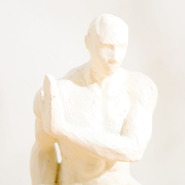 Grain Buff Polyresin Right Man Bookend