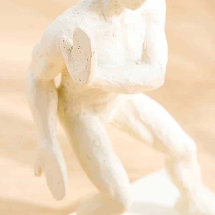 Grain Buff Polyresin Right Man Bookend