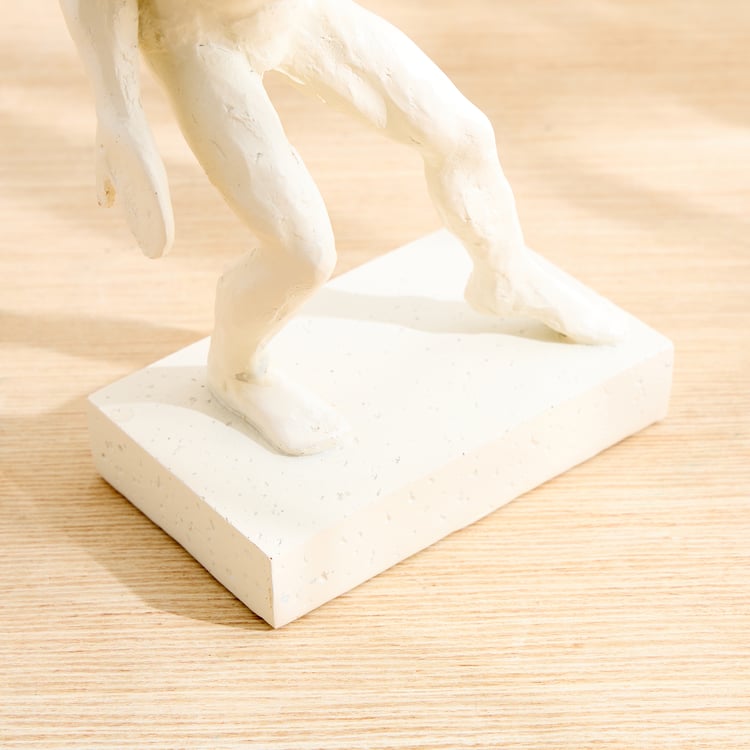 Grain Buff Polyresin Right Man Bookend