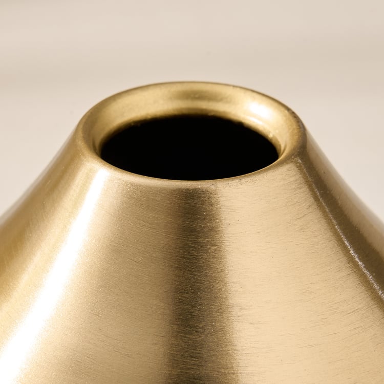 Soma Pema Metal Lotus Etched Bud Vase
