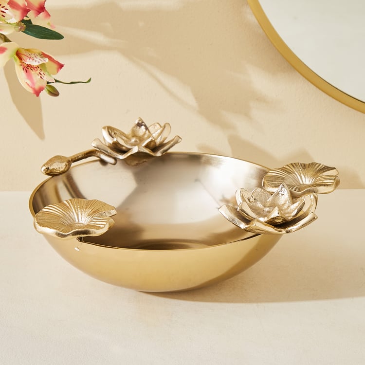 Soma Pema Aluminium Lotus Decorative Bowl