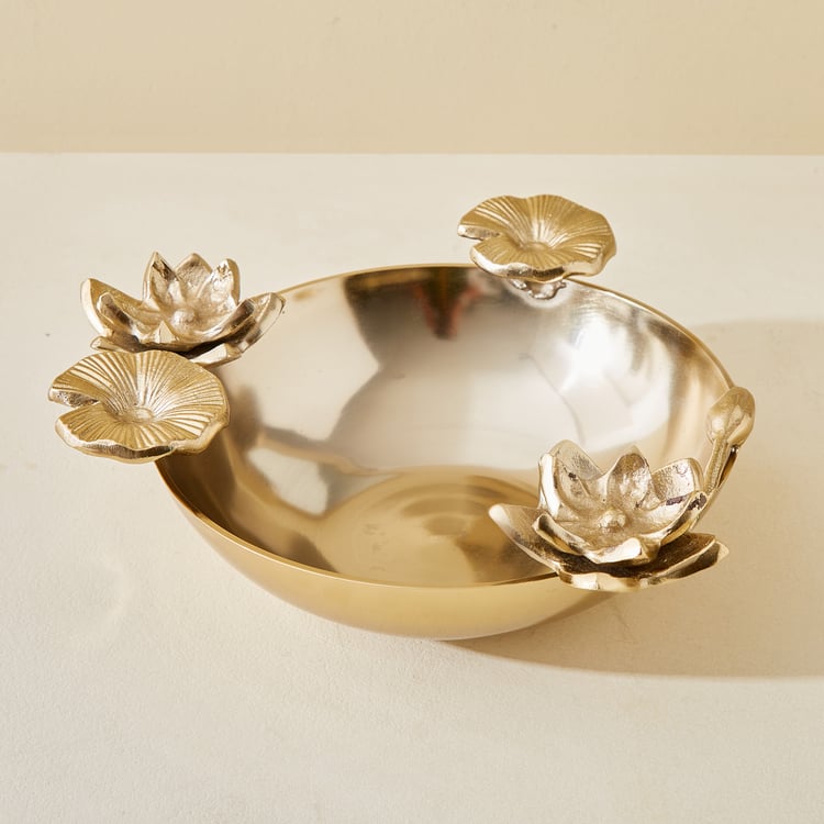 Soma Pema Aluminium Lotus Decorative Bowl