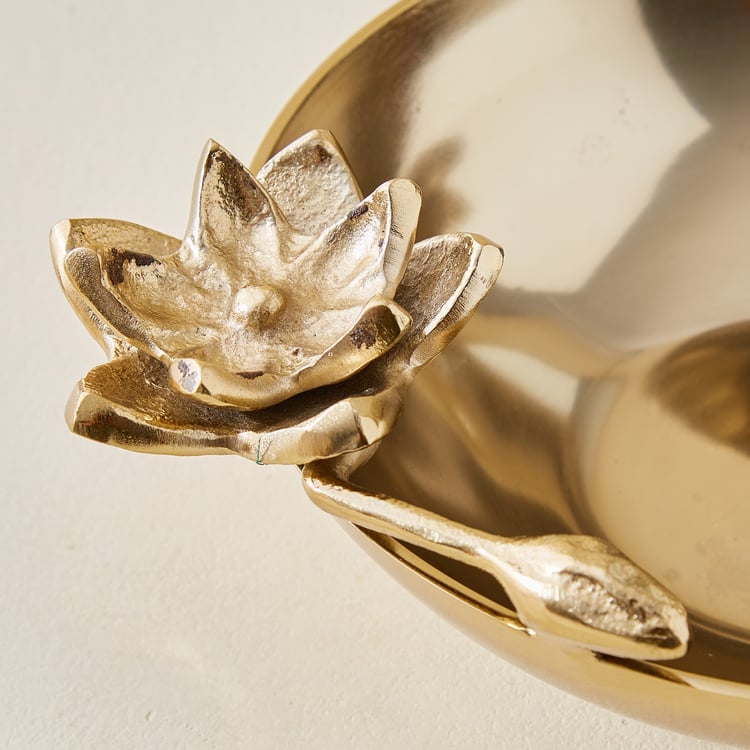 Soma Pema Aluminium Lotus Decorative Bowl