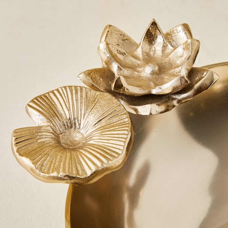Soma Pema Aluminium Lotus Decorative Bowl