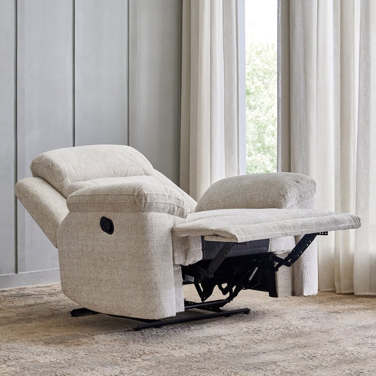 Castle Fabric 1-Seater Rocking Recliner - Grey