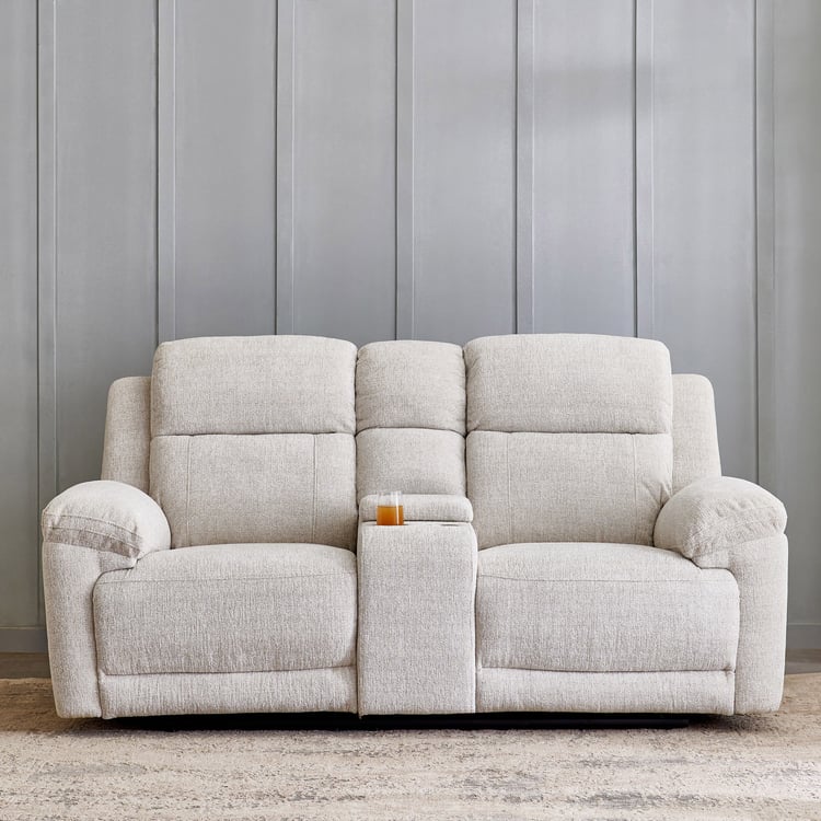 Castle Fabric 2-Seater Rocking Recliner - Grey