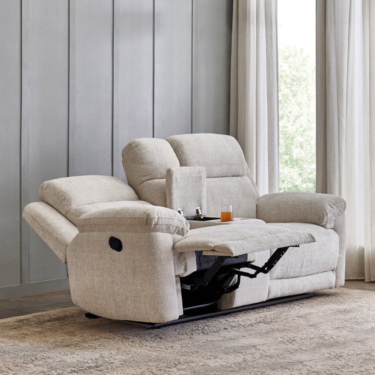 Castle Fabric 2-Seater Rocking Recliner - Grey