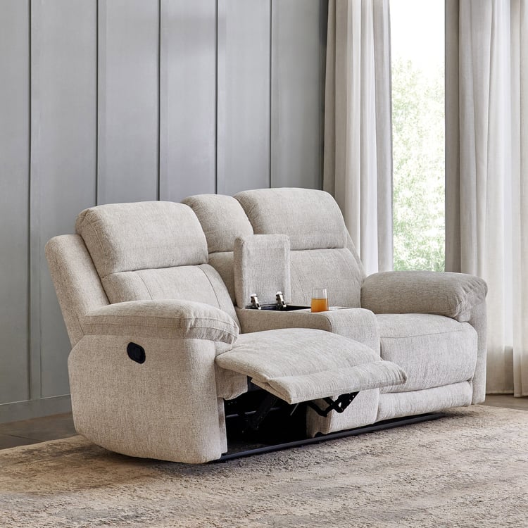 Castle Fabric 2-Seater Rocking Recliner - Grey