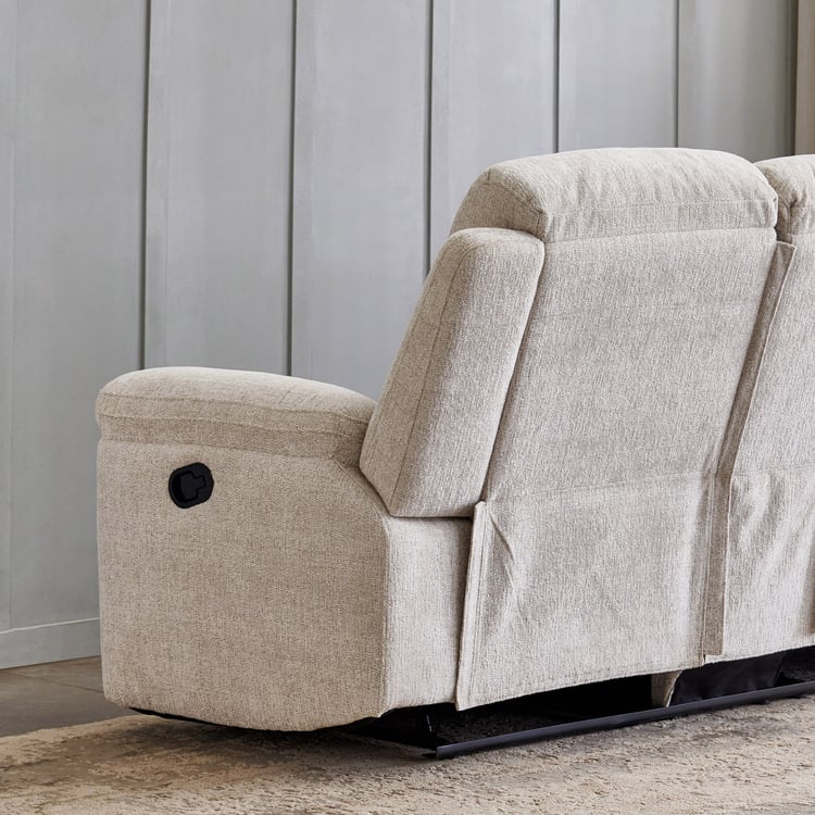 Castle Fabric 2-Seater Rocking Recliner - Grey